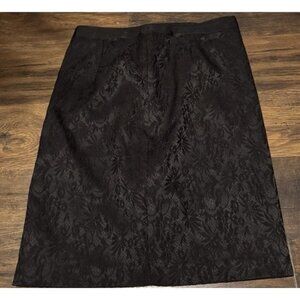 Dana Buchman Black Lace Overlay Skirt Size 10
